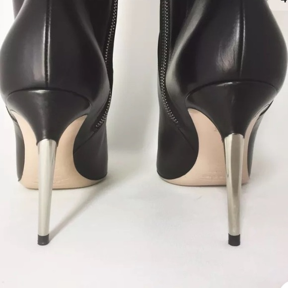 New Sebastian Milano Black Leather Boots 9 1/2 M - Picture 4 of 7